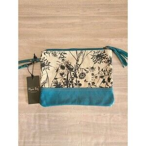 Myra Bag Mesa Fields Pouch – S-9523, Canvas & Leather, Boho Chic Wristlet Clutch